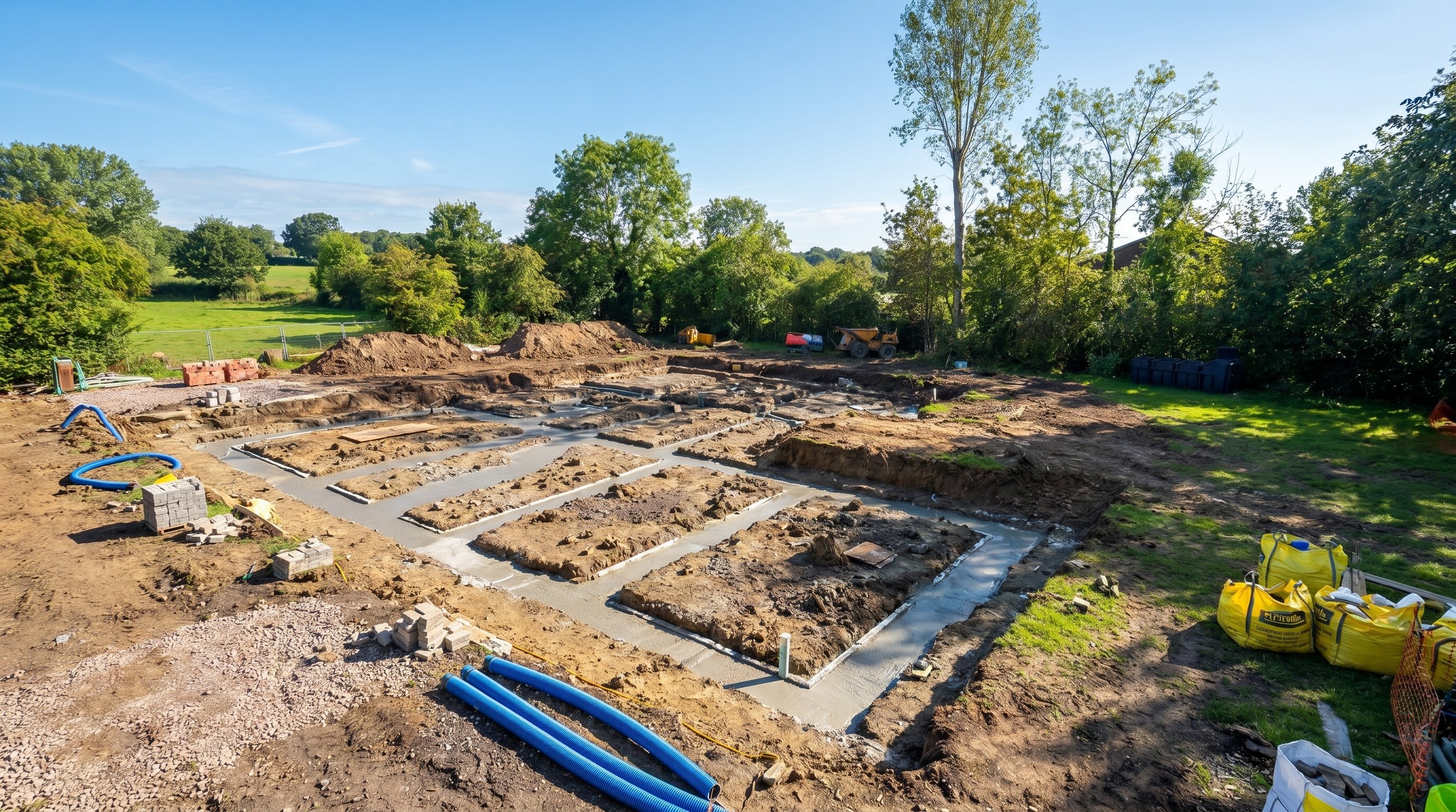 Commercial groundworks site in Kent